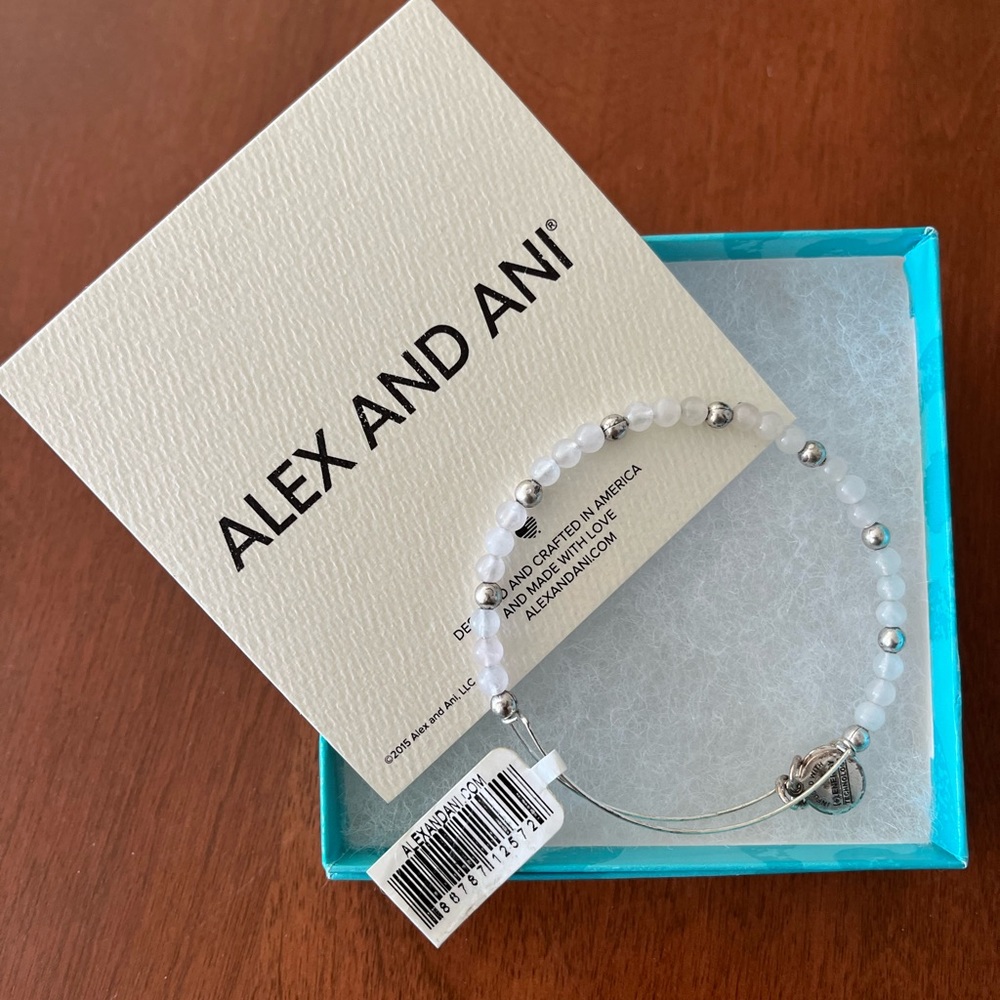 Alex and Ani White Beaded Bracelet